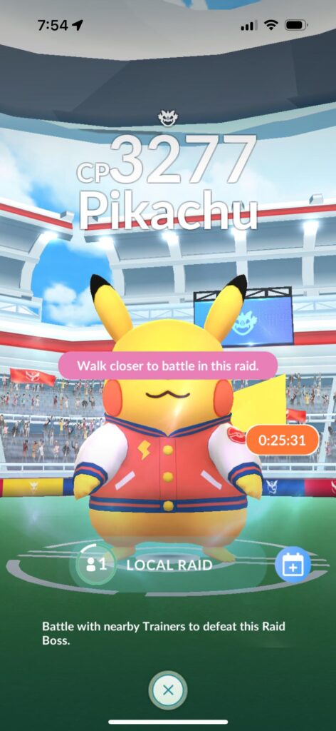 Local Raid Only Pikachu?