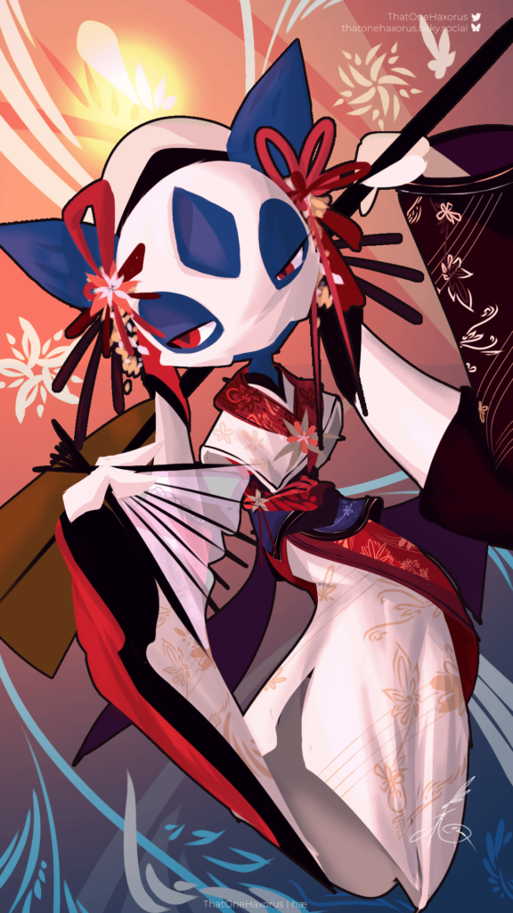 [OC] I tried to draw Pokémon in Japanese and Chinese attire (again)