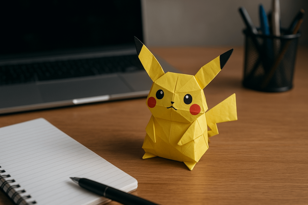 This Pikachu looks more productive than me today, Pikachu is helping with work or just judging me? what do you think?