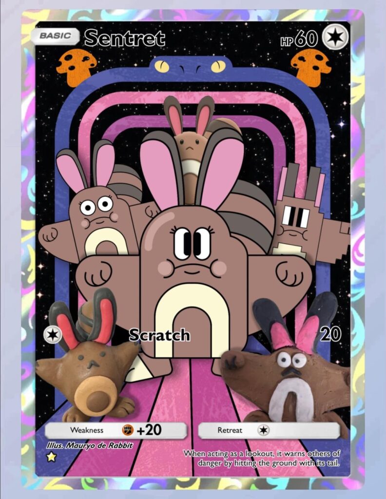 (OC) - Drawing a Full Art for Every Gen 2 Pokemon (11/100) - IT’S THE AMAZING WORLD OF SENTRET ft. MUSHROOMS!