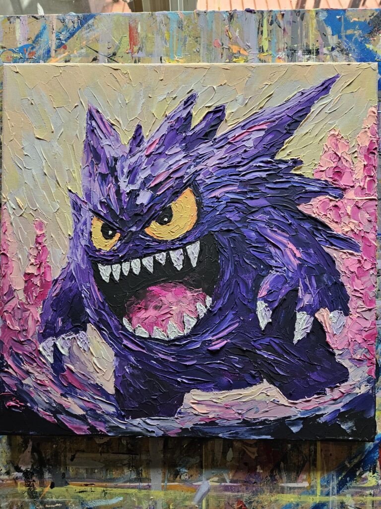Batman. Acylic on canvas 14" x 14".