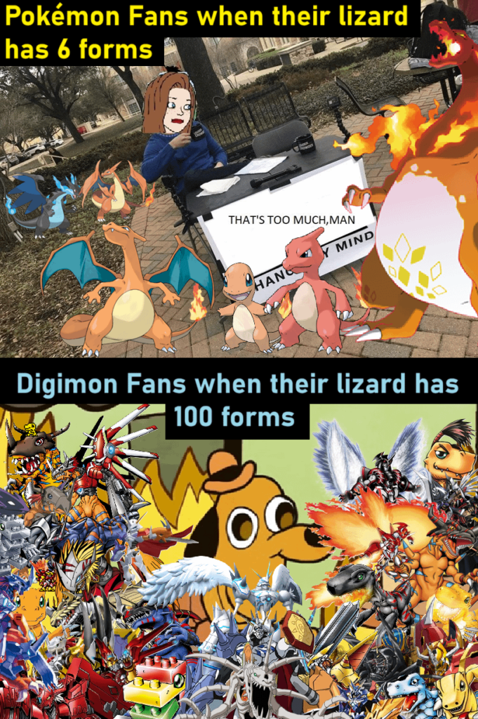 Pokemon vs Digimon favouritism be like: