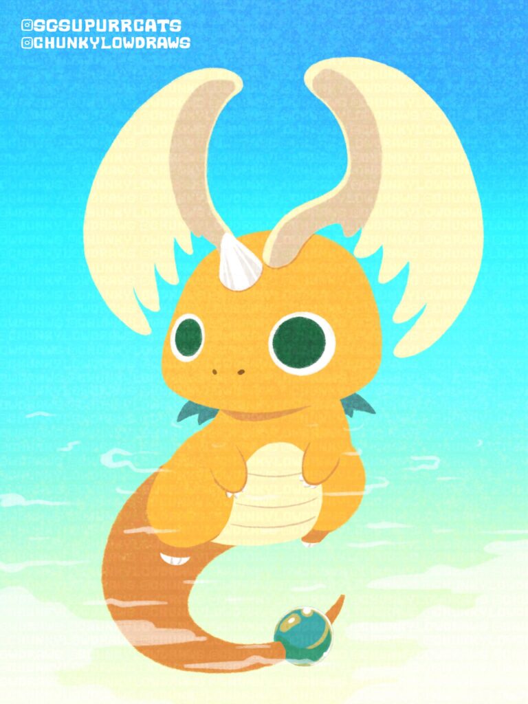 My drawing of mega dragonite