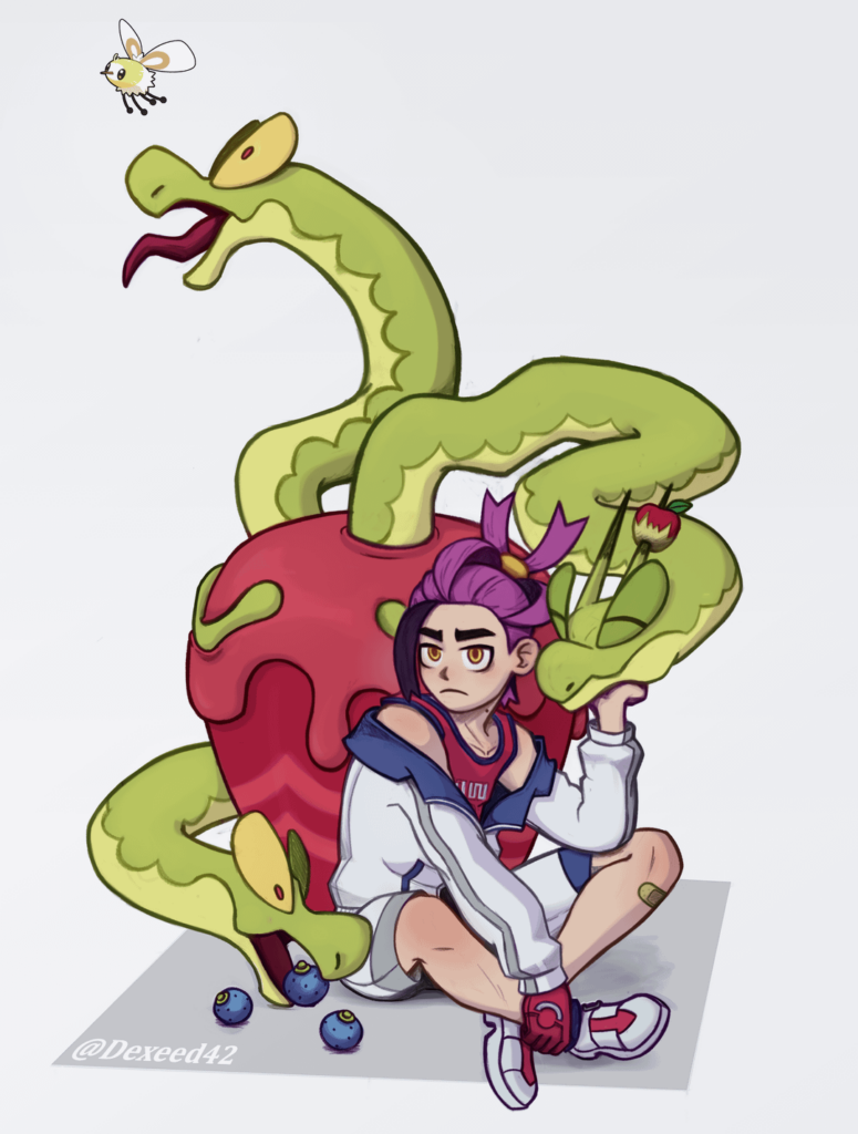 Kieran and Hydrapple Fanart [OC]