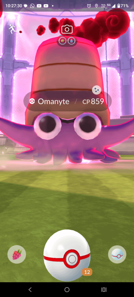 Shiny Omanyte from Max Battles