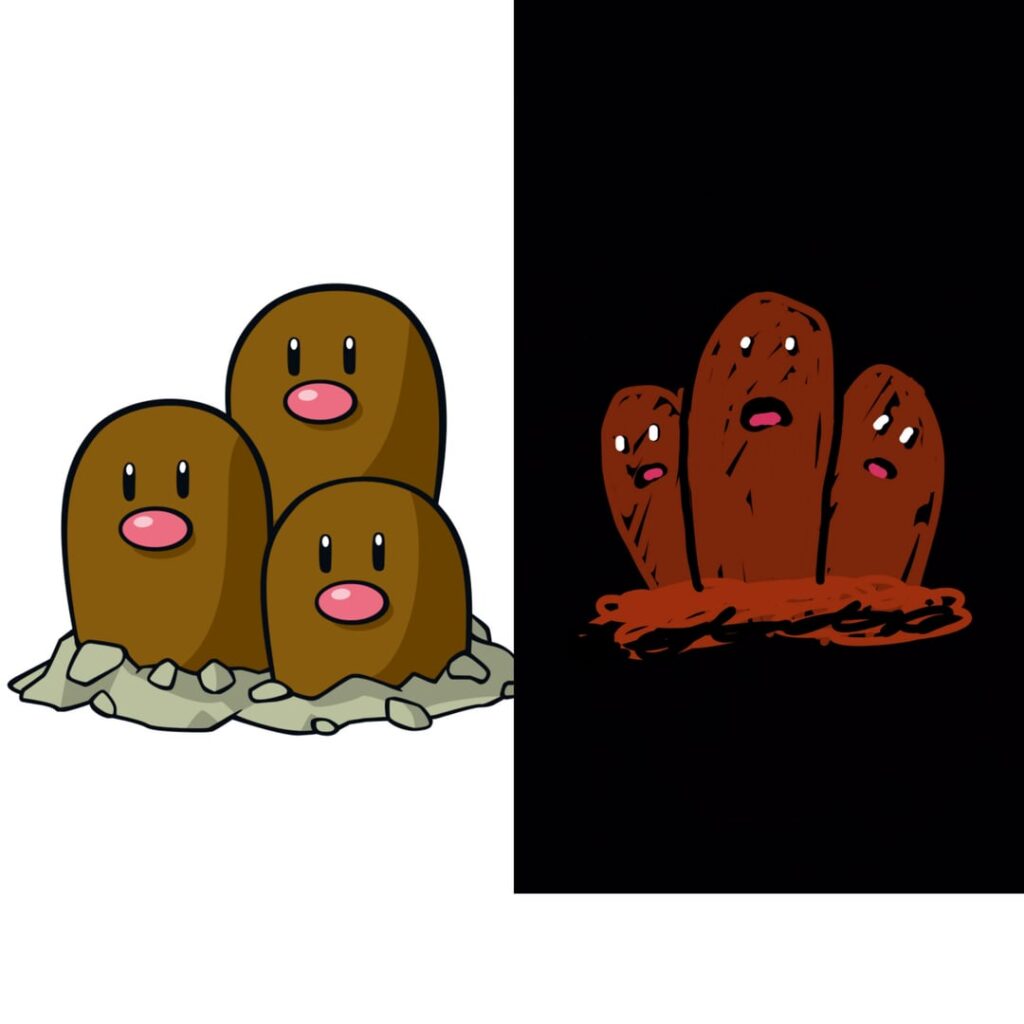 Had my fiancé draw Pokémon from memory and here's how it went (she does not play pokemon)