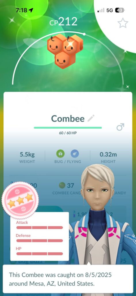 Got my first Shundo after only 2.2k Pokémon caught.