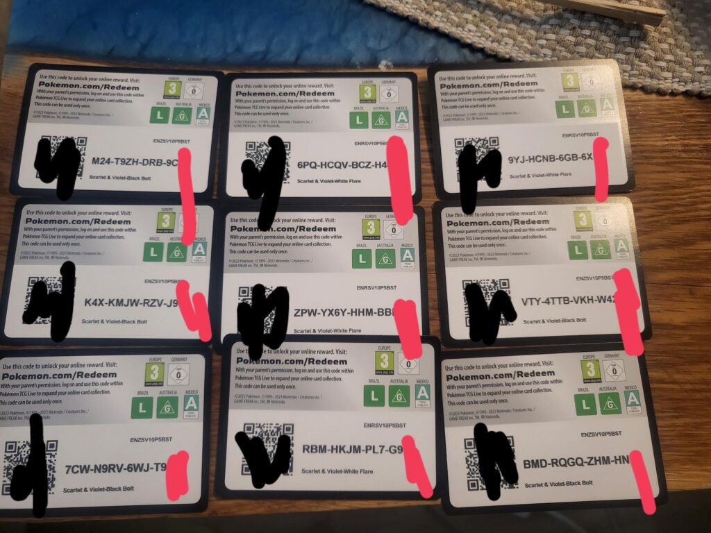 Giving away 9 white flare and black bolt