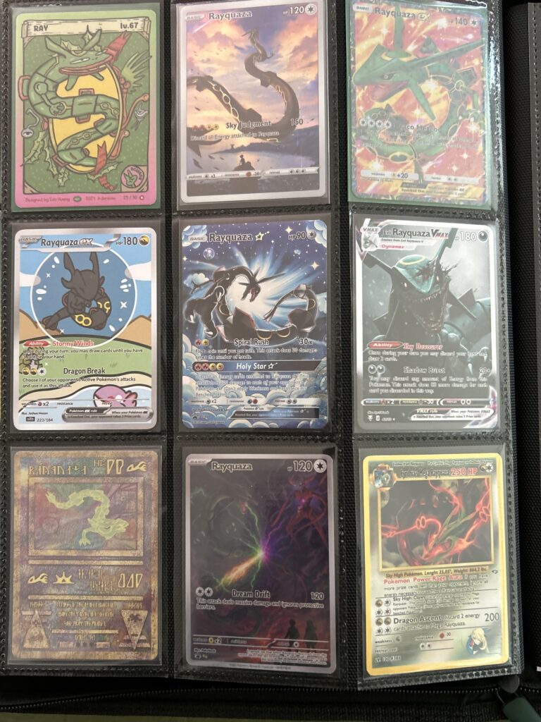 Custom card page in my Rayquaza binder