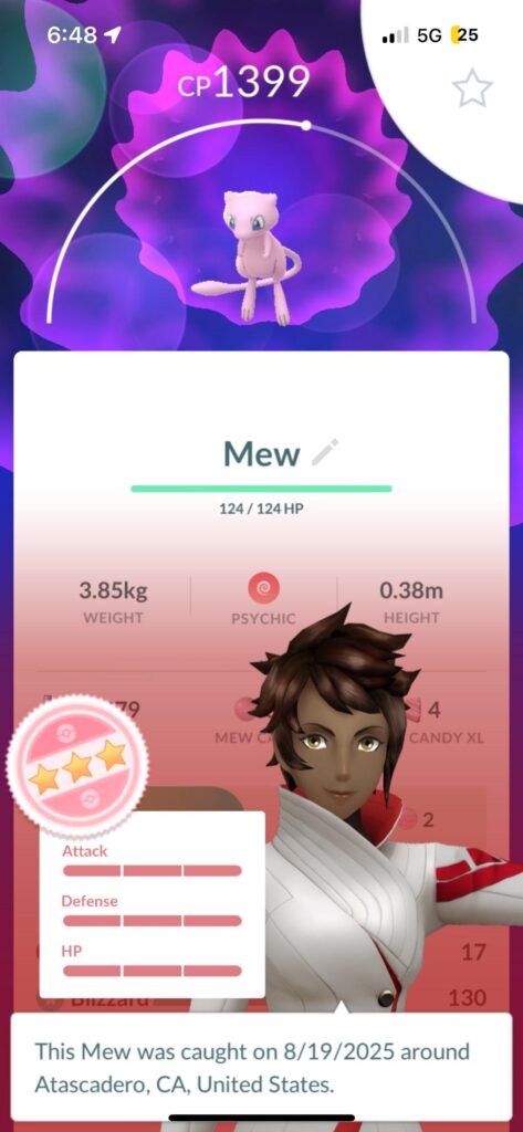 Finally I got the free Hundo mew
