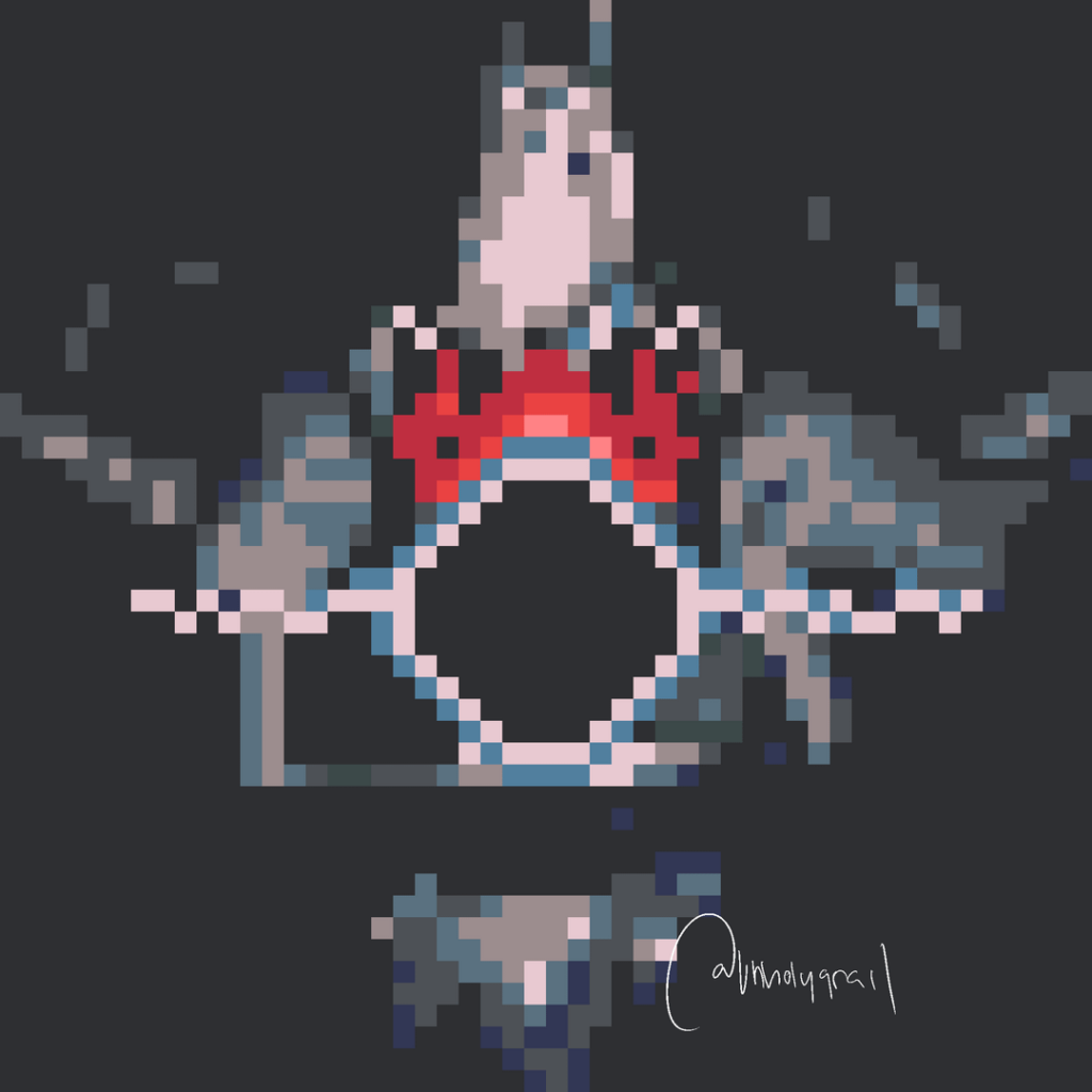 Tried experimenting with making Darkrai in Pixel art!