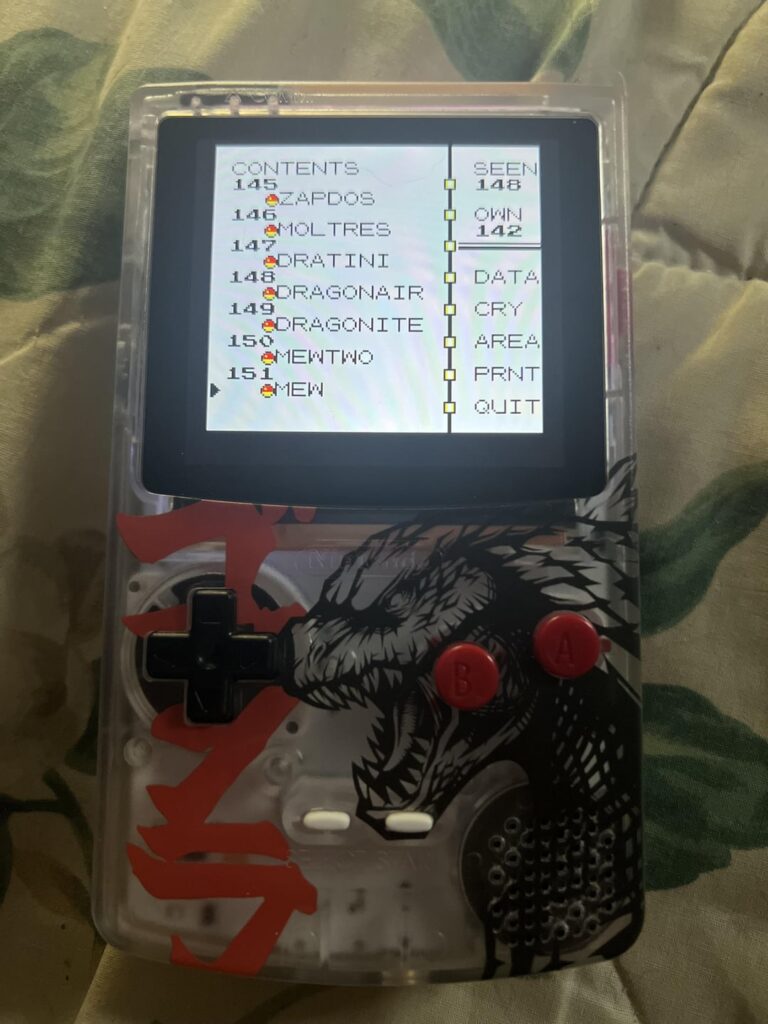 Caught All Availble Pokemon On Yellow, Working On Blue