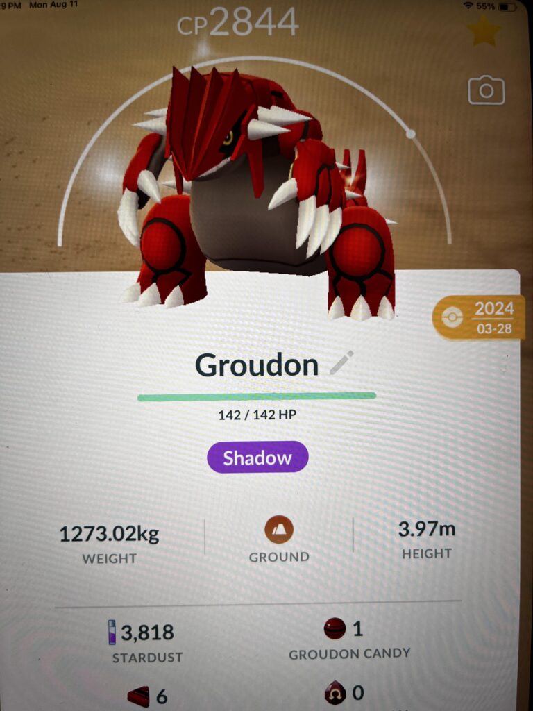 How much would a pure Groudon cost in stardust?