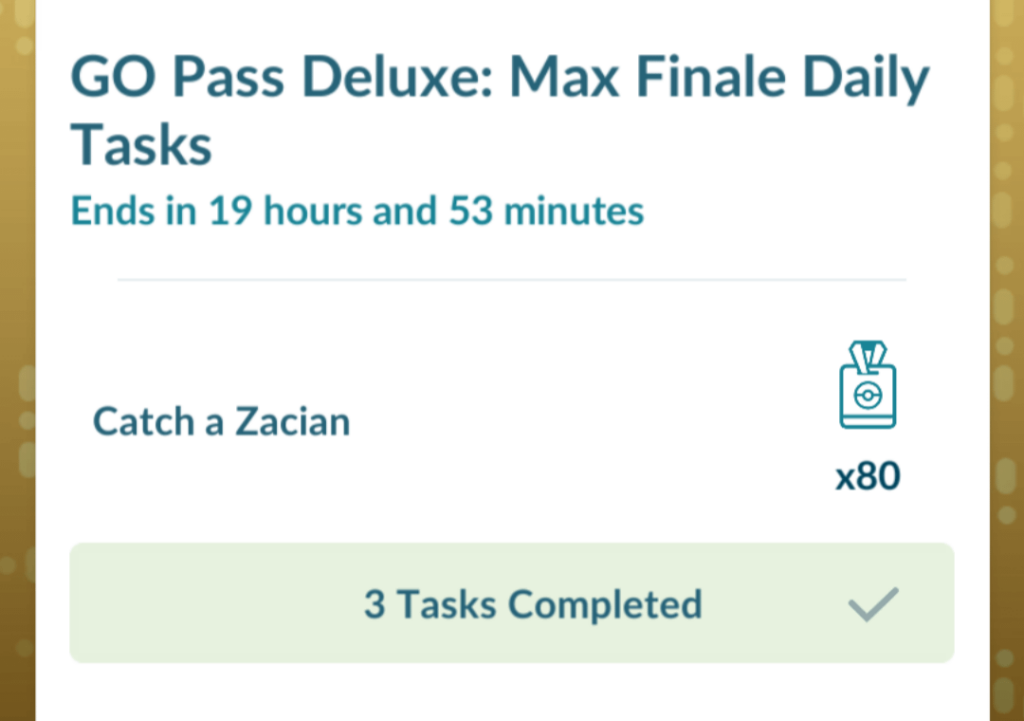 Zacian catch required deluxe pass daily