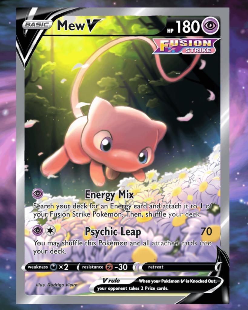 I created some Mew fan art for a custom TCG. But I still think something is missing. What do you think?