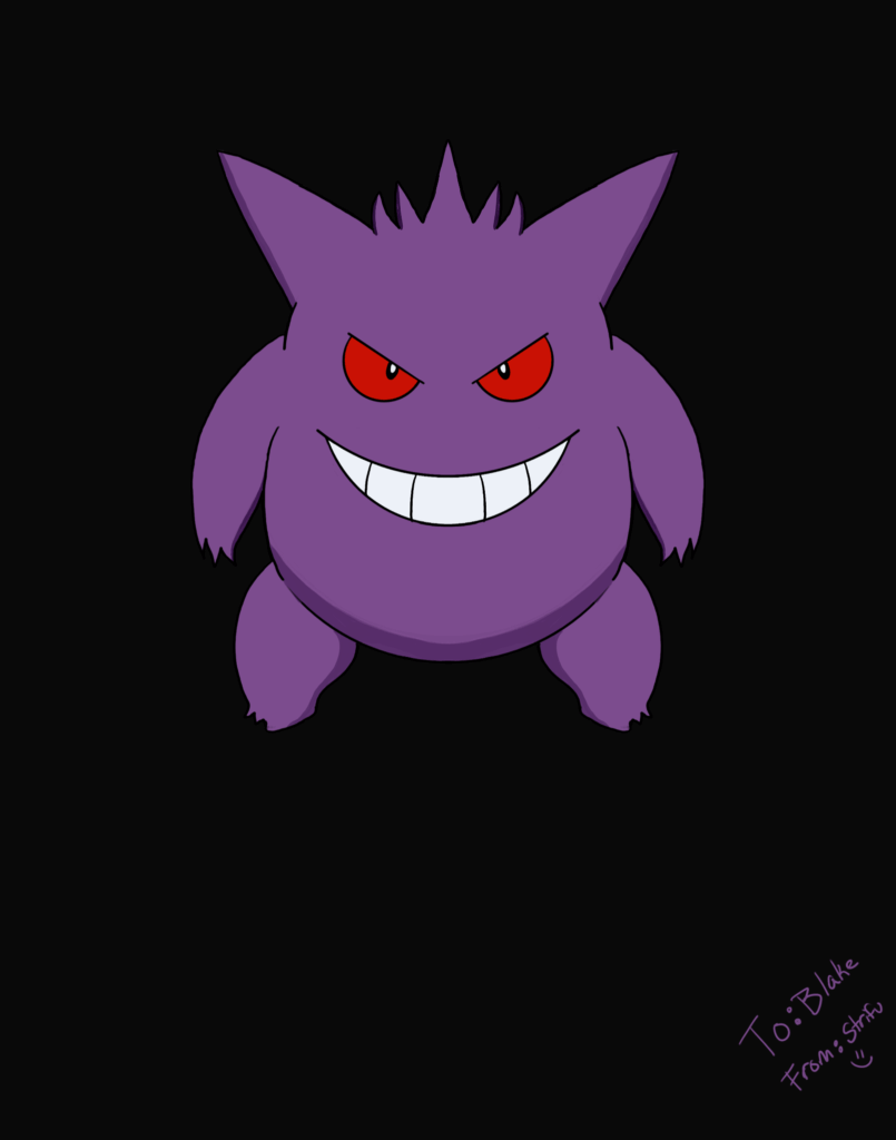 My friend made me this Gengar art - I love it! [OC]