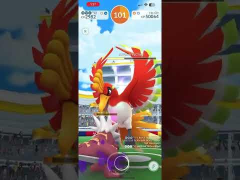 Ho-Oh Solo, Extrasensory/Solar Beam, Partly Cloudy, No Adventure Effect, Shadow Rampardos + Shadow Tyrantrum Catch Tanks, Partial Lv. 50 Team