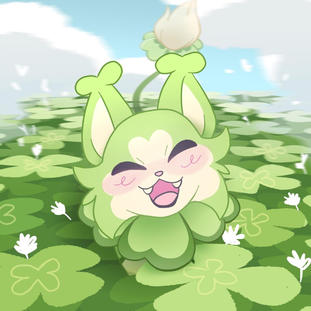 A clover pasture