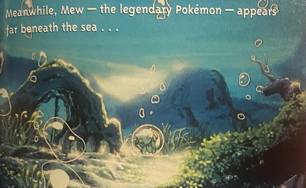 Is the “Bubble Mew” card a reference to the original “Mewtwo Strikes Back” Pokémon movie?