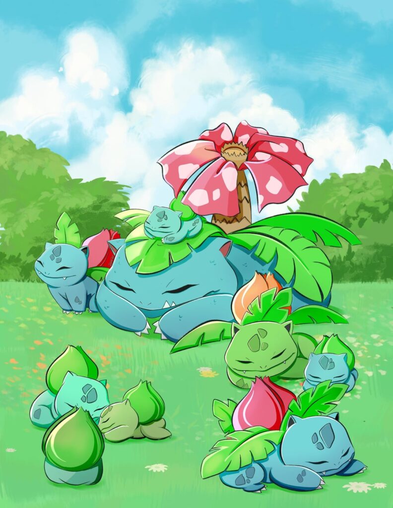 A little Kanto Starters illustrations