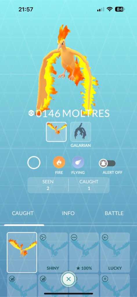 Just had a Galarian Moltres run from me tonight and a Articuno run from me last night, AMA