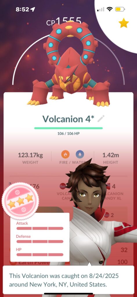 Got a 4 star Volcanion this weekend 👍🏻