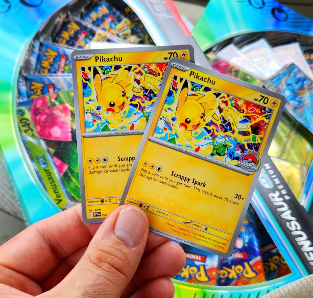 I feel like the Venusaur Ex & Blastiose Ex collection getting sold with this Pikachu card was a nice add on.