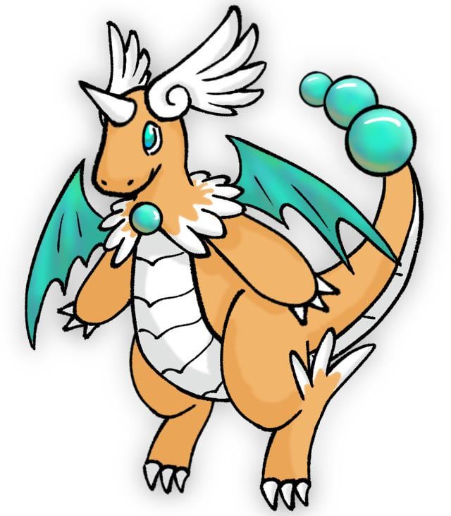 Decided to also draw my own version of Mega Dragonite