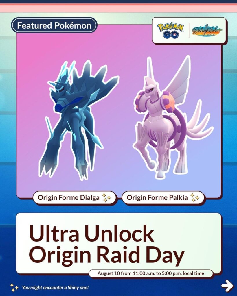 Ultra Unlock: Origin Raid Day Niantic Infographic