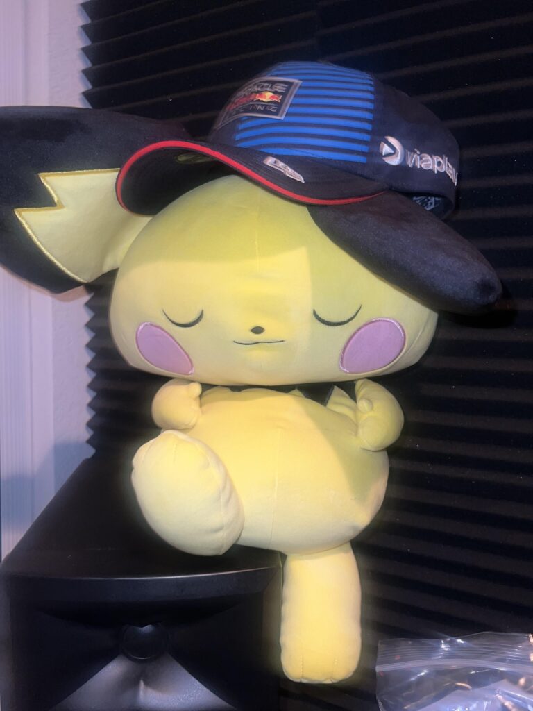 Pichu dreaming about getting P1 during the next prix