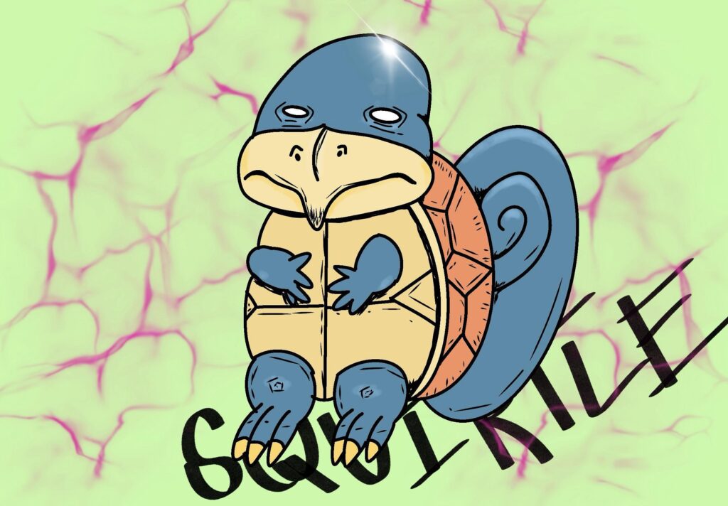 [OC] Trying my hand at drawing the 151 from memory. Here’s  squirtle.