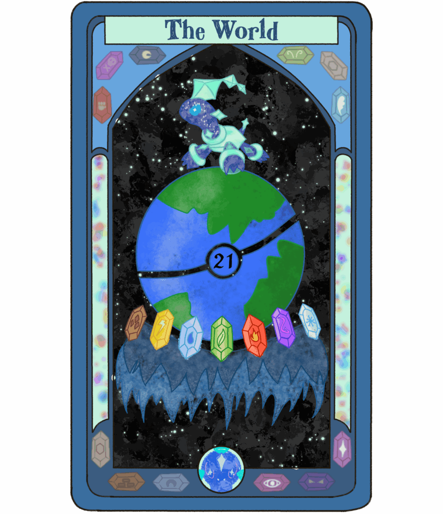 The World is space Terapagos! Which pokemon fits the most for Judgement? (Meaning in description)