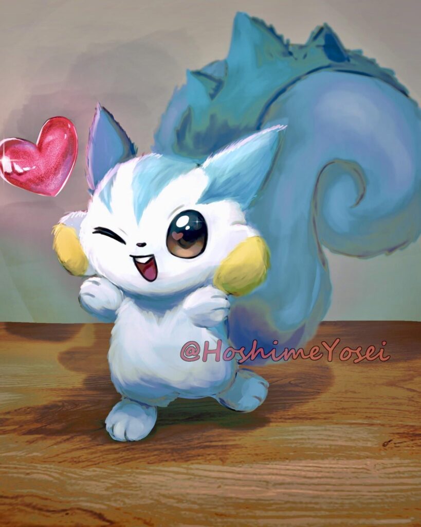 ❤️Pachirisu Day ❤️ Don't be fooled by her charm! What she stole and put on her cheeks?