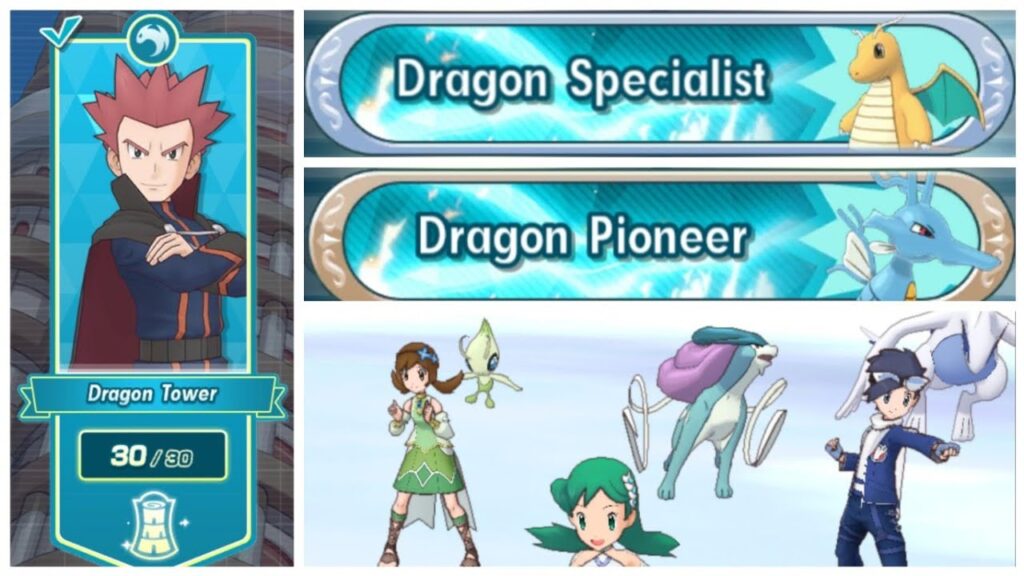 Pokemon Masters EX Pasio Dragon Tower Conquered Final Floors 27-30