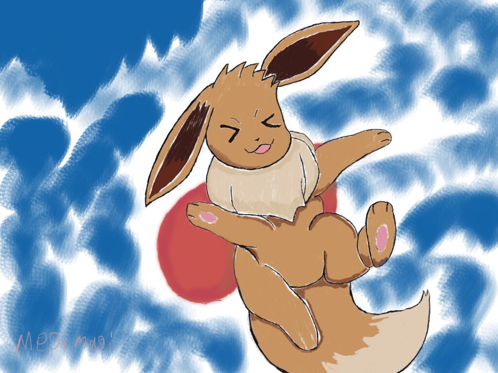 eevee reaction after belly rub