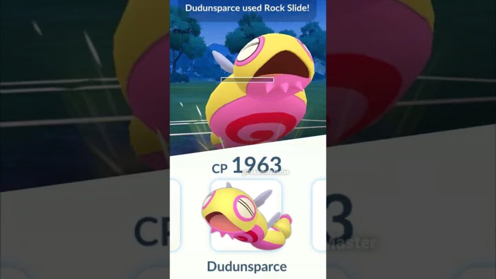 1.1 hp Shiny DuDunsparce vs grunt in Pokemon GO