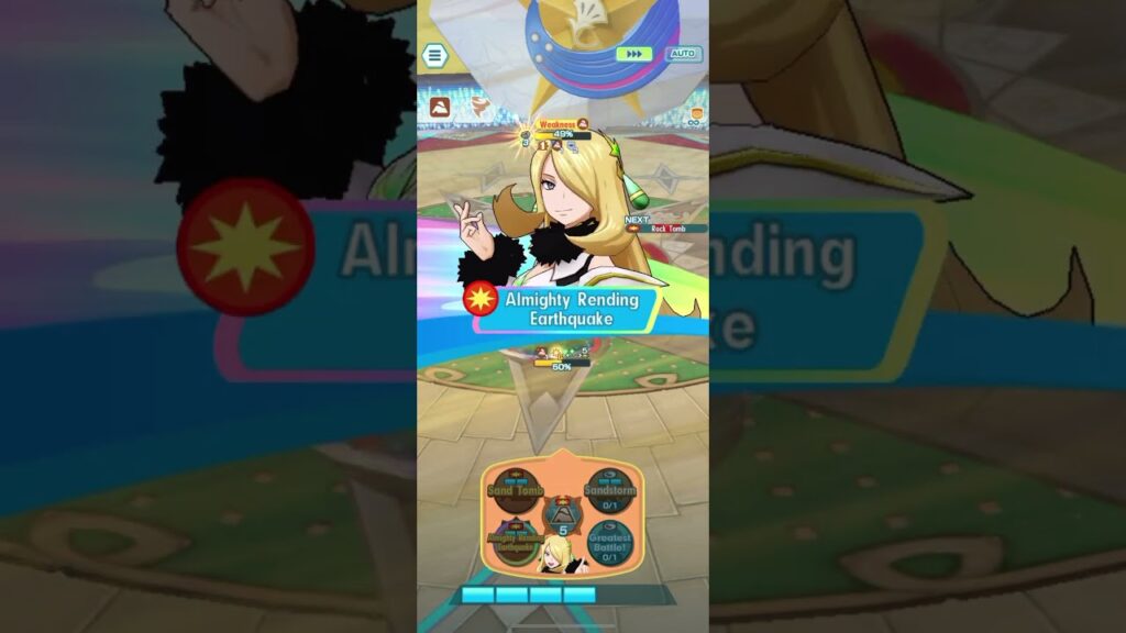 Cynthia (Arc.) & Garchomp Solo 3000 pts Master Mode Bruno [Kanto] Week 266 [Pokemon Masters Ex]