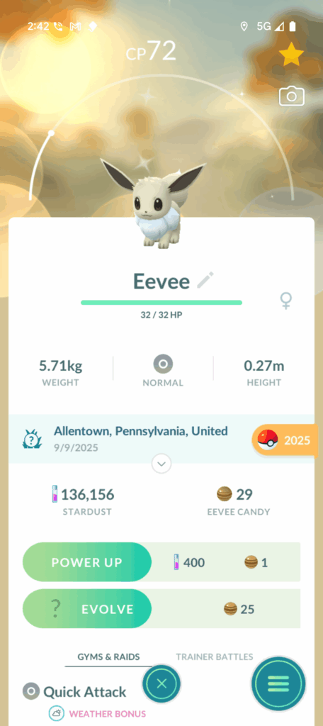 What should I evolve her into?