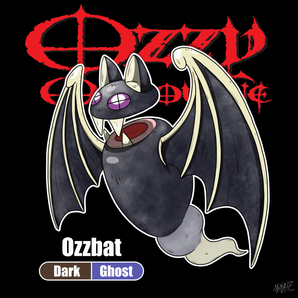 Ozzbat - Ozzy Osbourne Fakemon