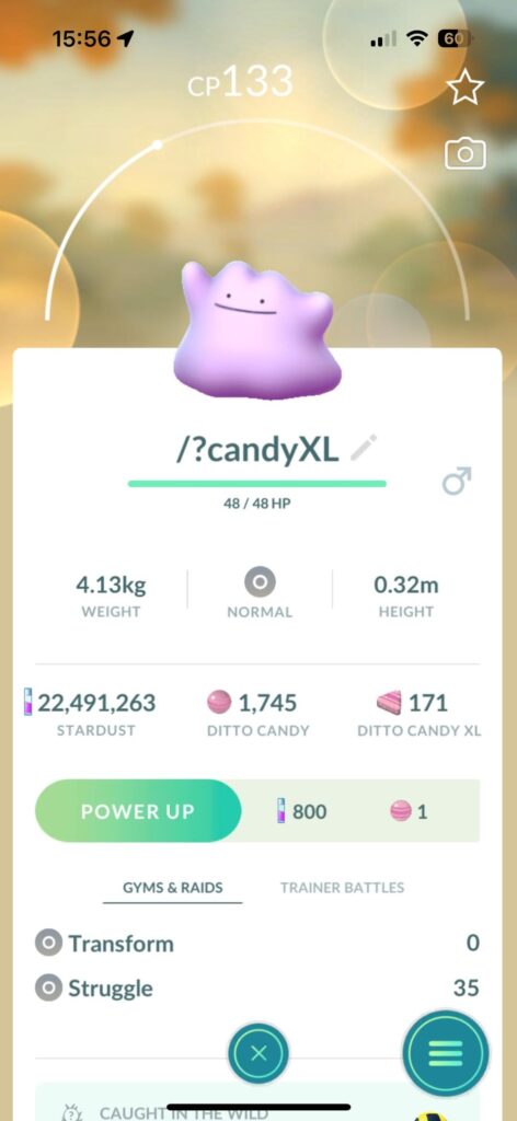 Ditto has a gender bug again