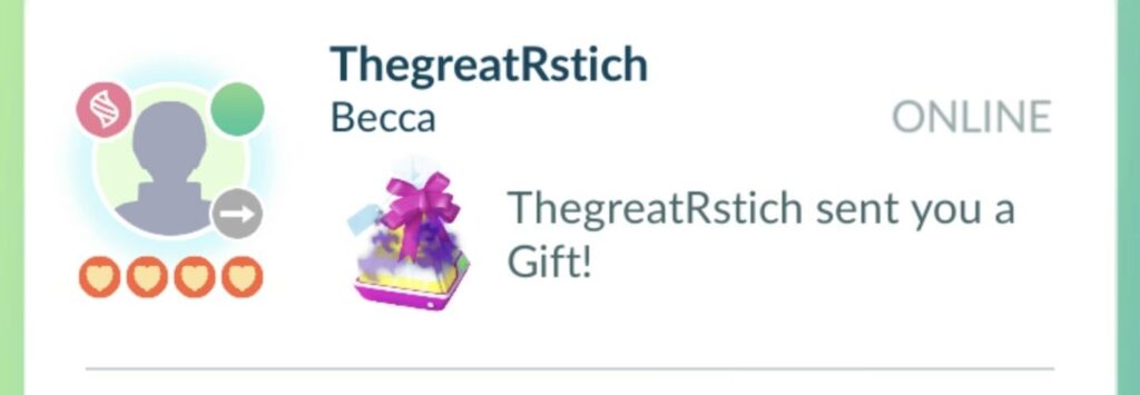 Shadow gift in my friendlist