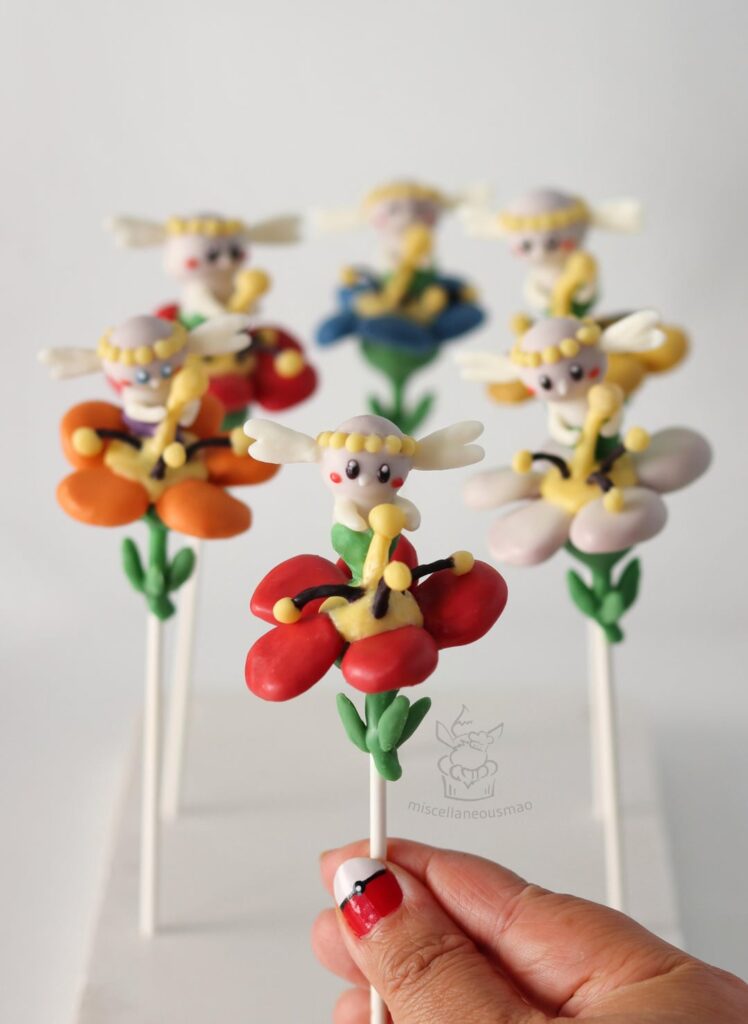 I made Flabébé pops for Community Day