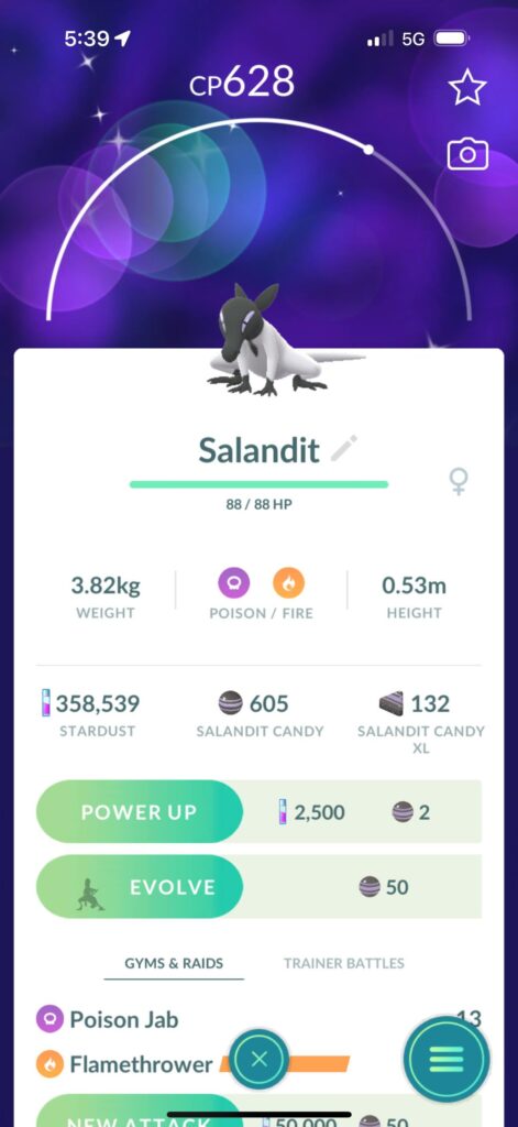 So how lucky am I? First shiny Salandit is female!