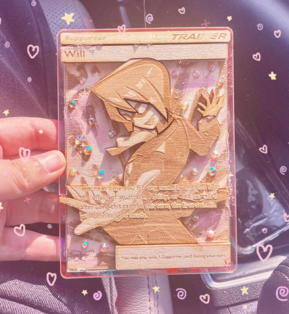 I've been laser engraving cards I really like on wood