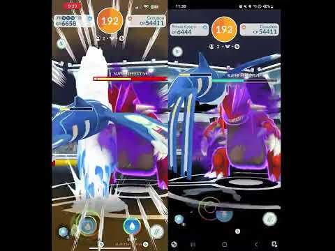 Shadow Groudon Duo, No 💎, No Party Power, Mud Shot/Fire Blast, Rainy, No Adventure Effect