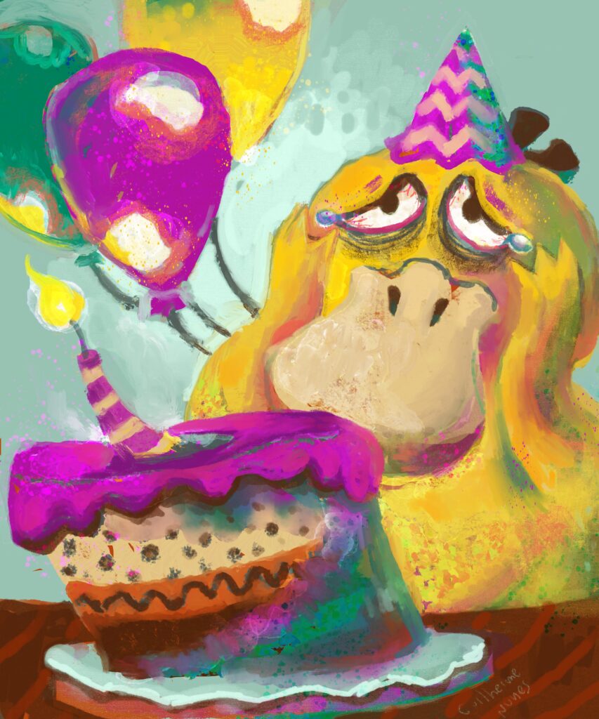 [OC] Psyduck is sad because no one came to his birthday party.