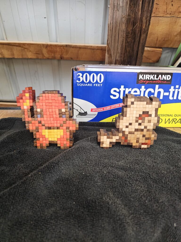 Pixel art Charmander and Cubone I made