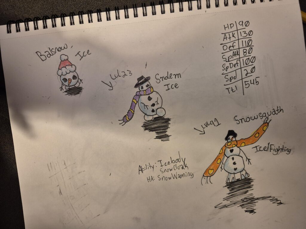 Snowball/Snowman pokemon