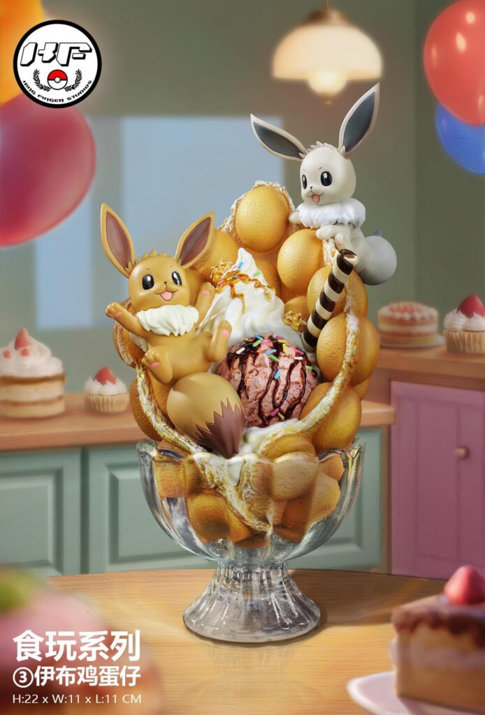 Eevee Egg Waffle Dessert Model