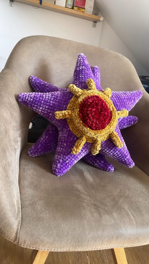 Crochet Starmie pillow